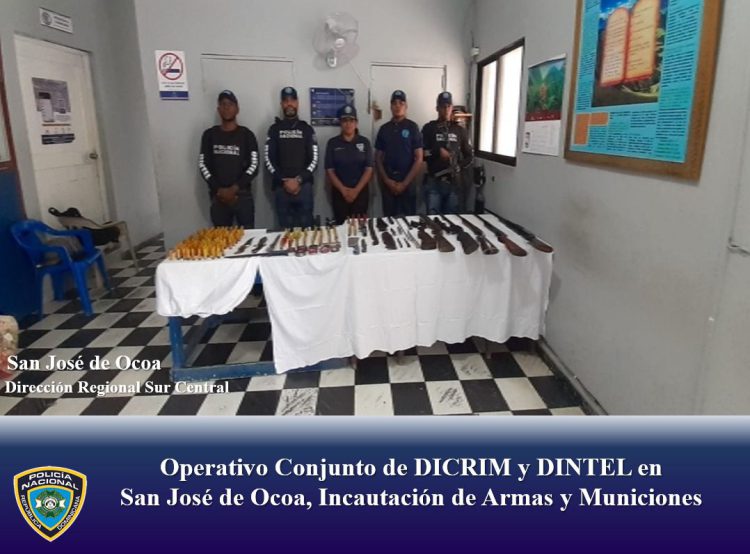 DICRIM y DINTEL incautan armas y municiones en Ocoa