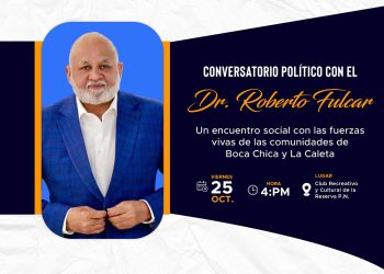 Roberto Fulcar realiza diálogo con dirigentes sociales y políticos de Boca Chica y la Caleta.