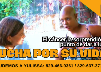 En medio de sus dos hijos, joven de 30 años lucha contra el cáncer de mama