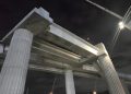 Colocan las primeras vigas para futura línea del Metro en dirección a la Prolongación 27 de Febrero