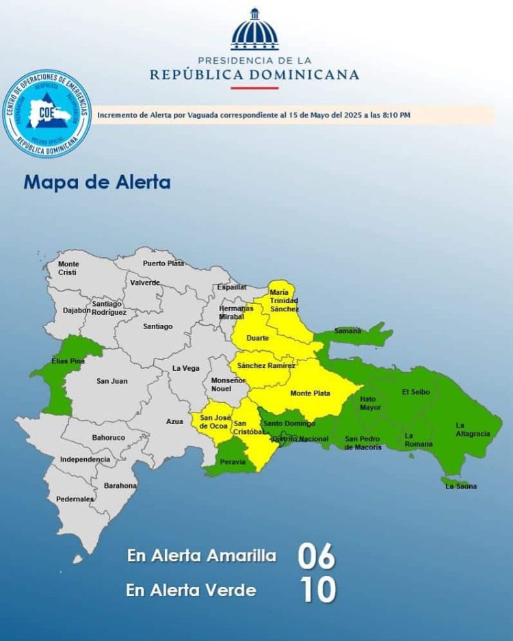 Peravia en alerta verde