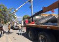 Edesur adecúa redes eléctricas, instala transformadores y normaliza clientes en Baní