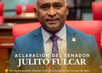  Senador Julito Fulcar: Las Dunas de Baní son intocables; mi propuesta es titular a las familias fuera del área protegida