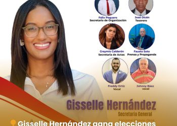 Gisselle Hernández gana elecciones del CDP seccional Peravia-Ocoa