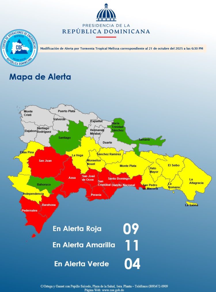 ESTAS SON TODAS LAS PROVINCIAS EN ALERTA, SEGÚN EL COE