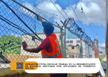 Infraestructura Escolar trabaja en la rehabilitación de escuelas afectadas por aguaceros de tormenta Melissa