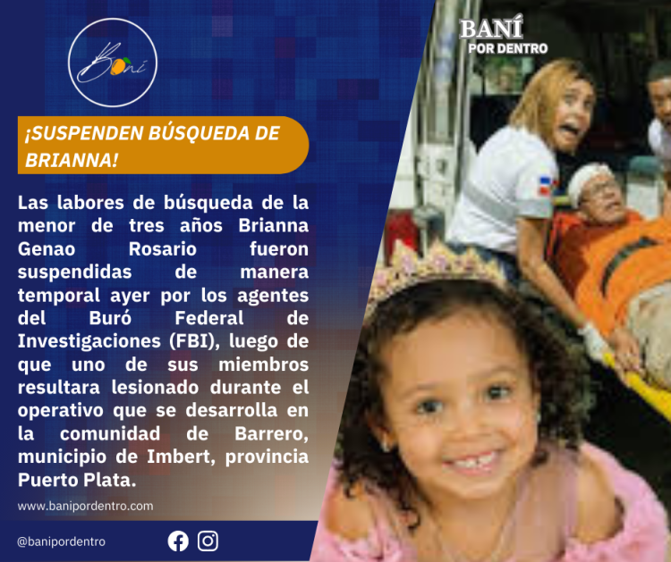 Detienen la búsqueda de Brianna tras accidente de un agente del FBI