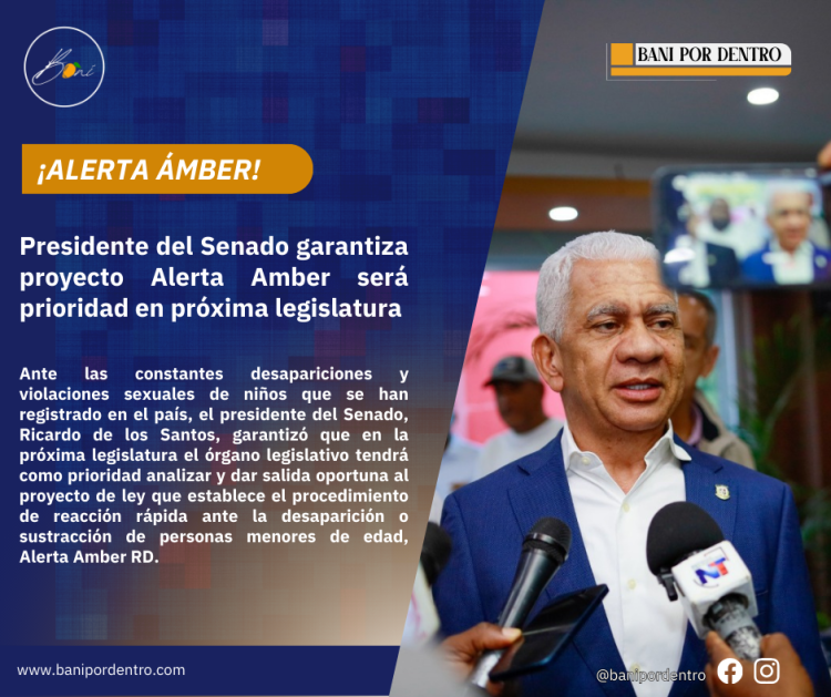 Presidente del Senado garantiza proyecto Alerta Amber será prioridad en próxima legislatura