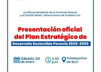El Plan de Desarrollo Estratégico Peravia 2025-2055 enlista las metas y objetivos de comunidad