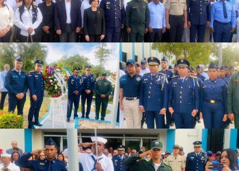Coronel Glauco Alejandro Mercedes acompaña a la gobernadora provincial en actos por el 182 aniversario de la Independencia Nacional