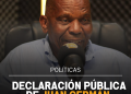 Declaración pública de Juan Germán