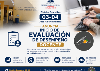 Director Distrito Educativo 03-04 José Alberto Herrera anuncia inicio de Evaluación de Desempeño Docente