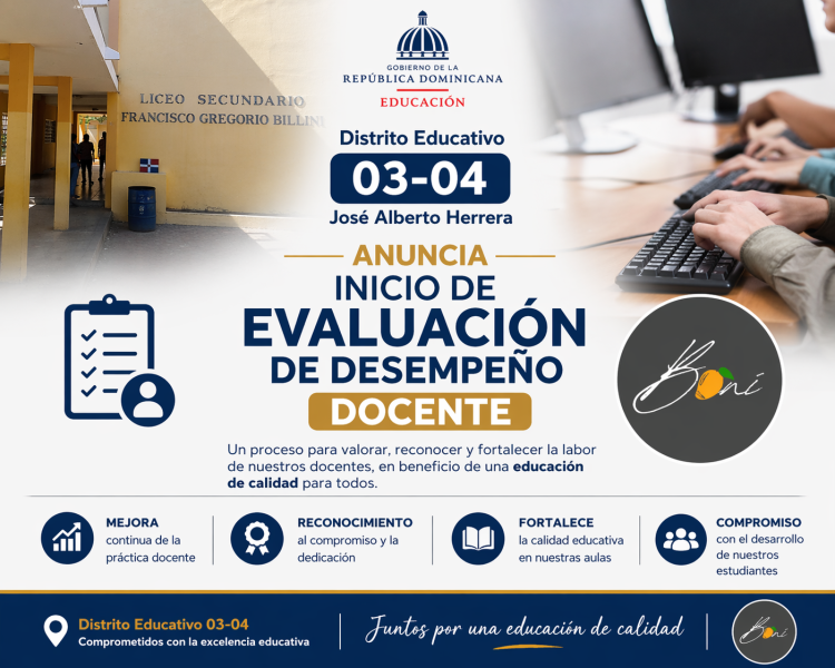 Director Distrito Educativo 03-04 José Alberto Herrera anuncia inicio de Evaluación de Desempeño Docente