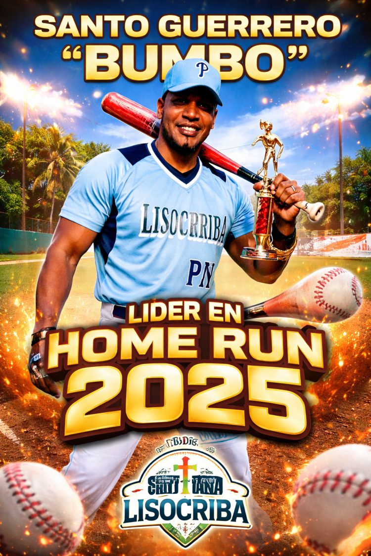 Santo Guerrero “Bumbo” es reconocido como líder de jonrones 2025 en LISOCRIBA